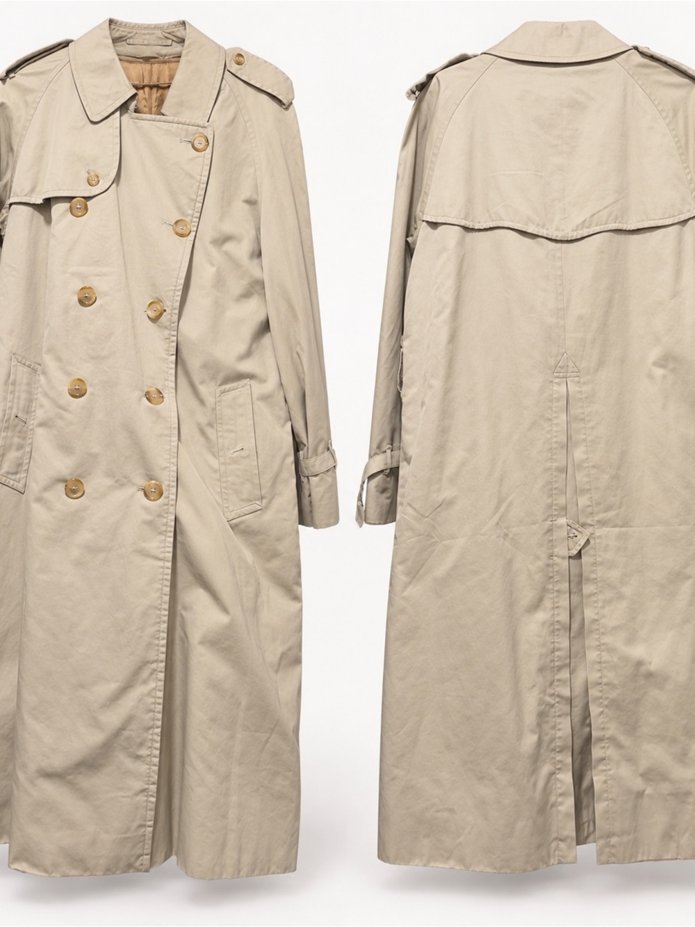 Vintage Burberrys London Men’s L 52 Reg Belted Trench Coat Authentic